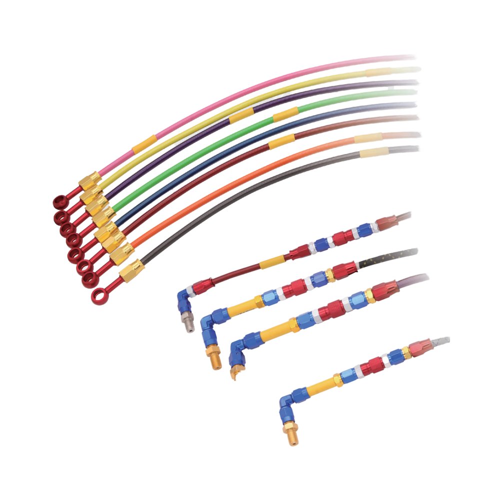 JINNAI Motorcycle Brake Line 58cm to 120cm Adjustable Steel and Plastic Oil Hose for Honda New Condition